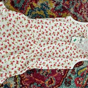 Polo Ralph Lauren Strawberry Print Polo Romper